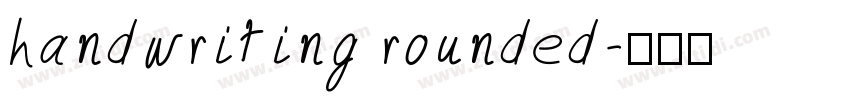 handwriting rounded字体转换